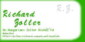 richard zoller business card